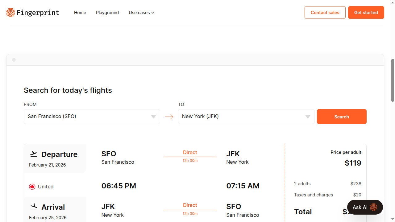 FingerprintJS — Passed